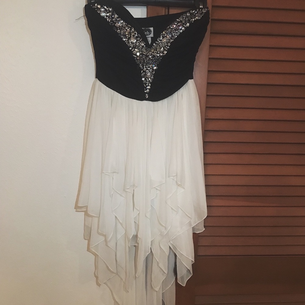 High Low Black and White Dress (prom/homecoming)